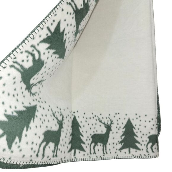 Docofil Reversible Soft Warm Deer Throw Blanket 51x67 w/ Cotton Made in Portugal - Picture 12 of 15